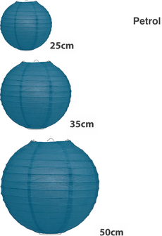 Lampionenpaket ELFENBEIN, SALBEI und PETROL BLAU - Papierlampions