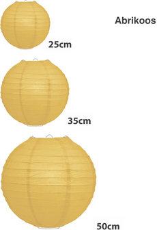 Lampionenpaket ELFENBEIN, SALBEI und APRIKOSE - Papierlampion