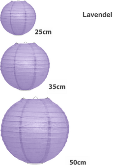 Lampionenpaket ELFENBEIN, SALBEI und LAVENDEL - Papierlampions