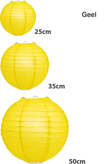 Lampionenpaket SCHWARZ, GELB und ROT - Papierlampions