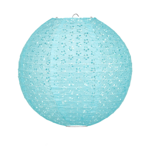 Lampion kant blauw 35cm